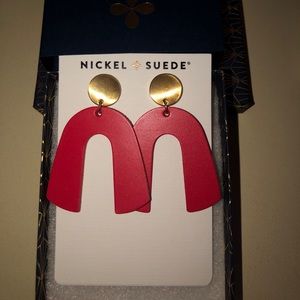 Nickel & Suede earrings NIB